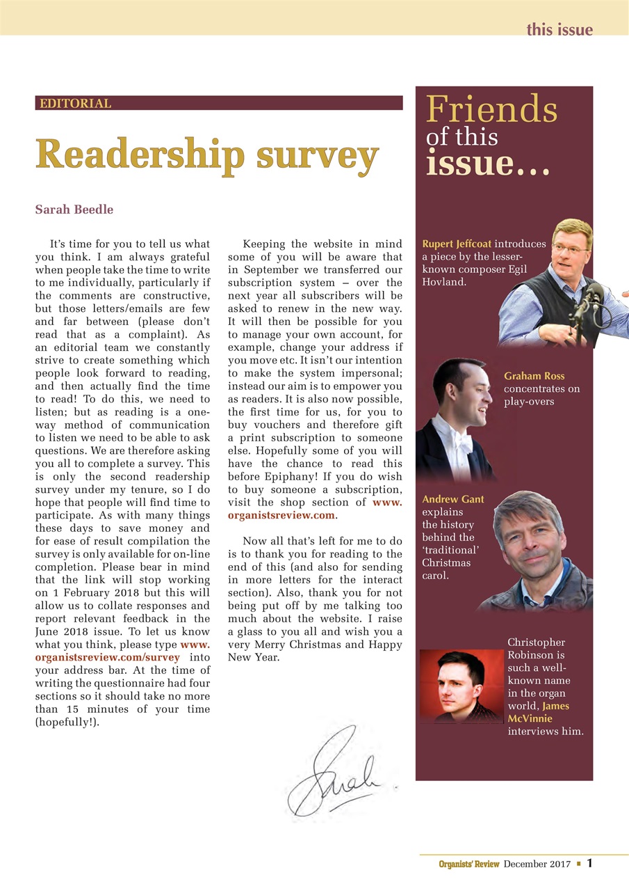Organists' Review Preview Pages