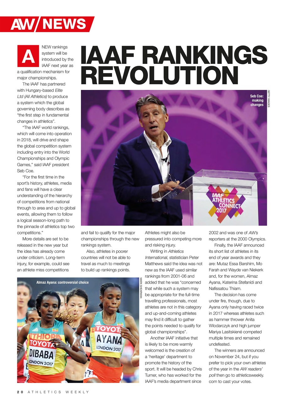 AW – Athletics Weekly Magazine Preview Pages