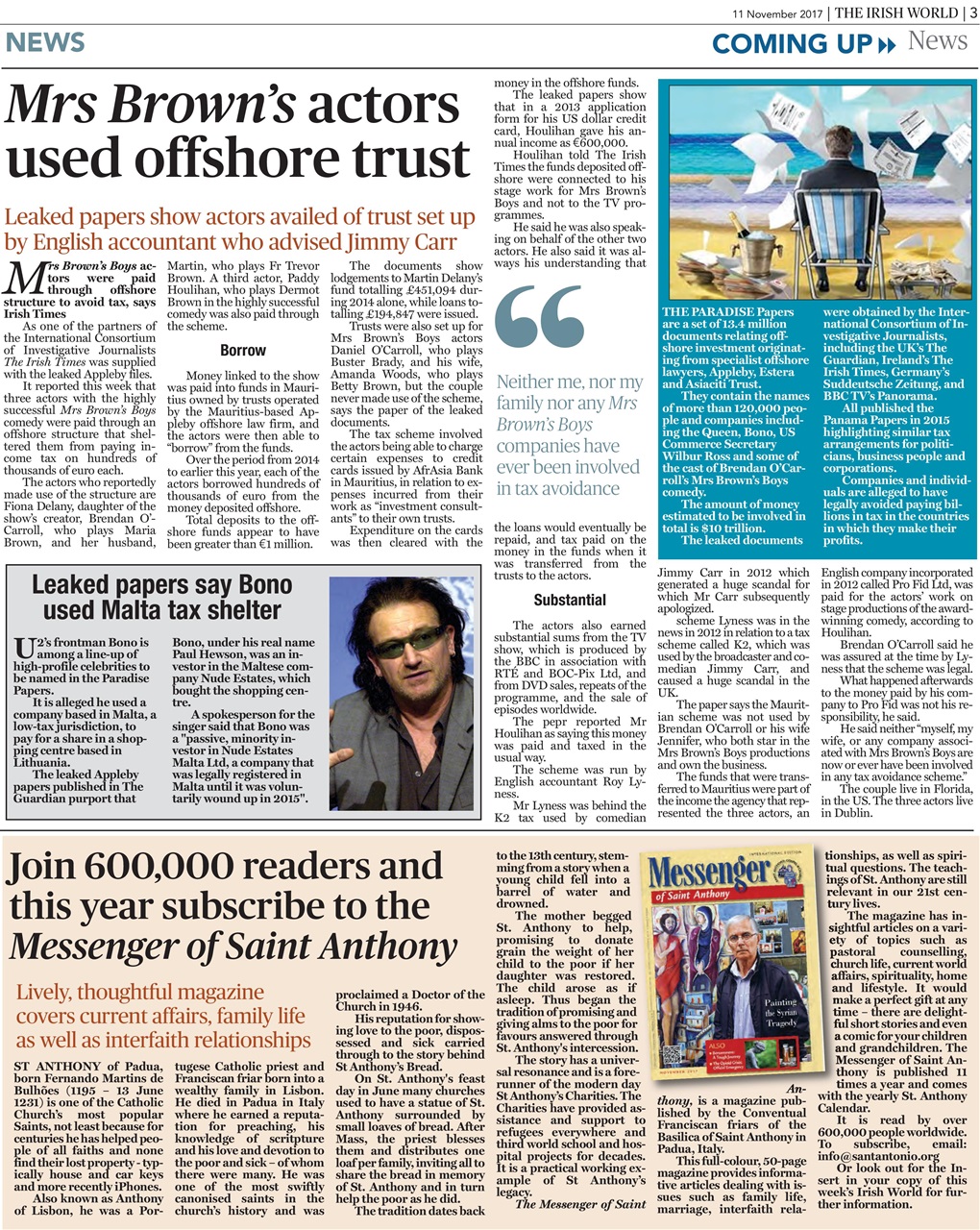 Irish World Preview Pages