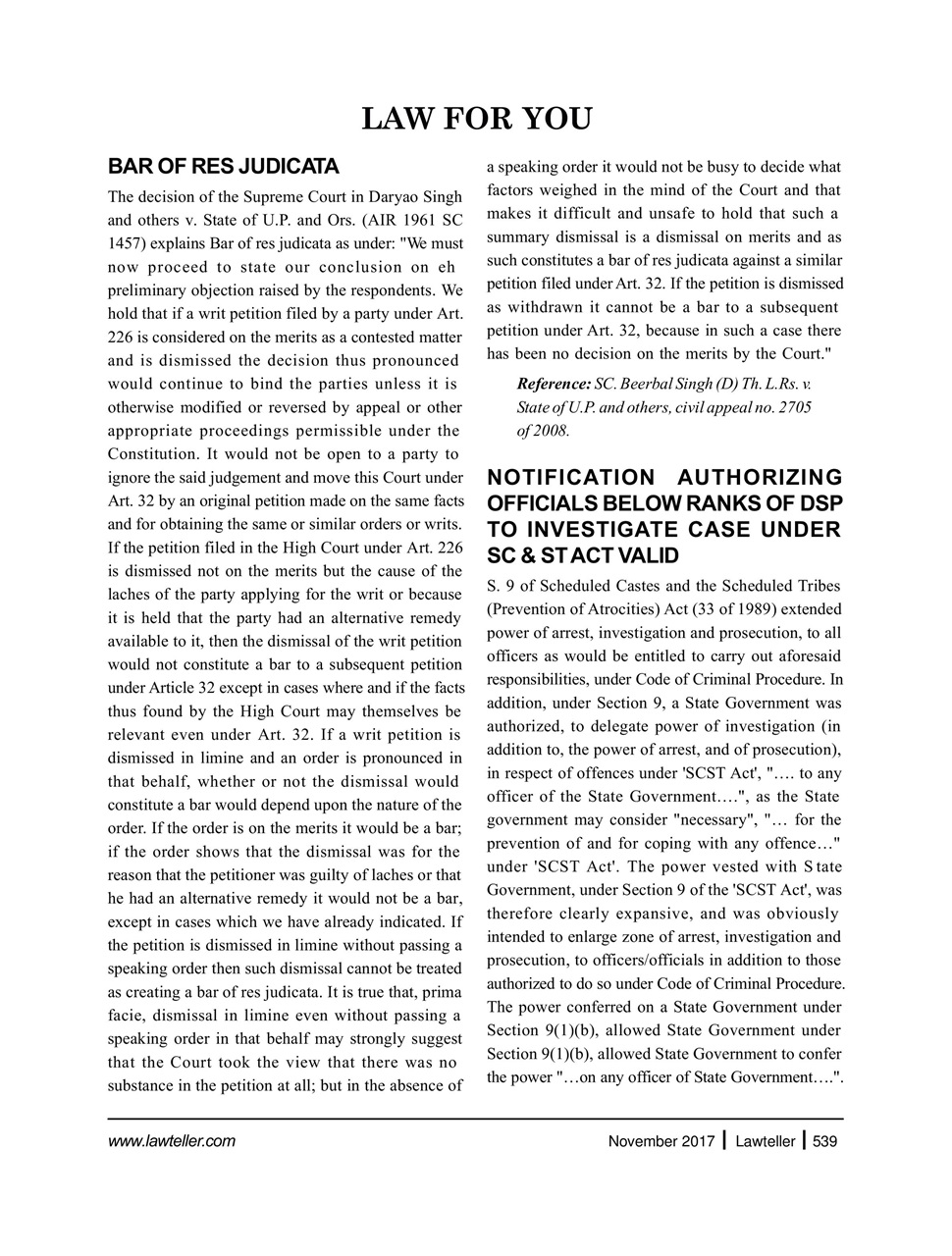 Lawteller – A Legal Awareness Magazine Preview Pages