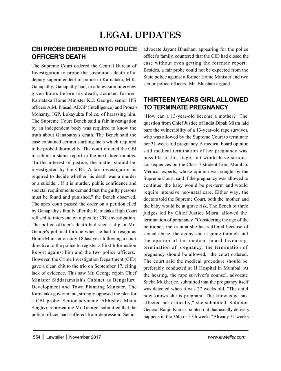 Lawteller – A Legal Awareness Magazine Preview Pages