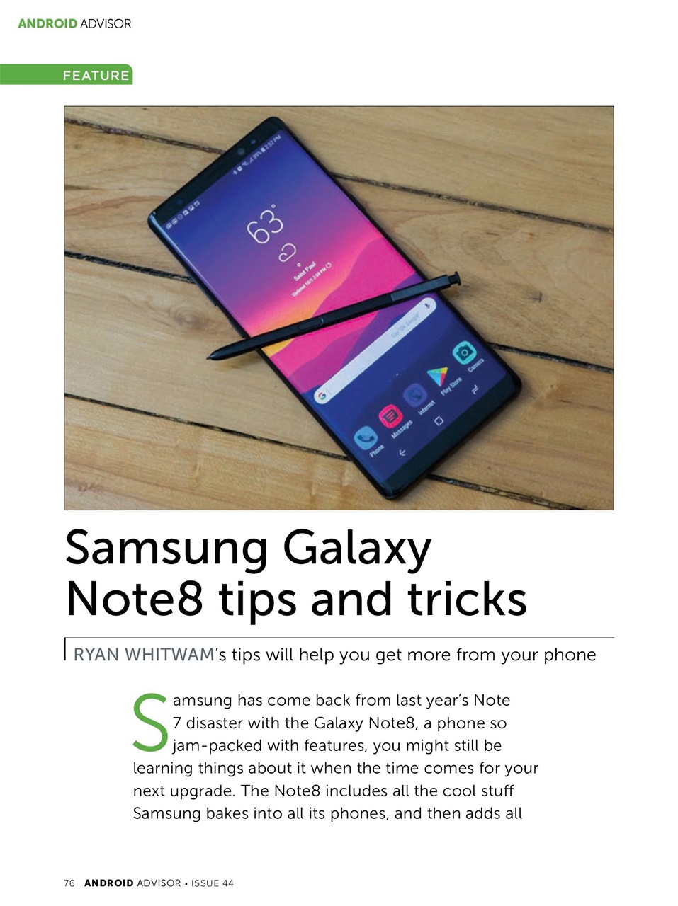 Android Advisor Preview Pages
