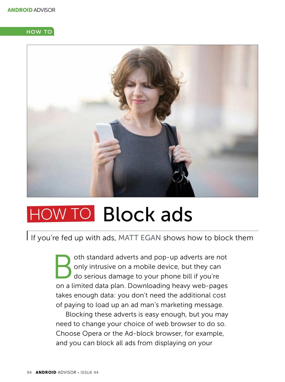 Android Advisor Preview Pages