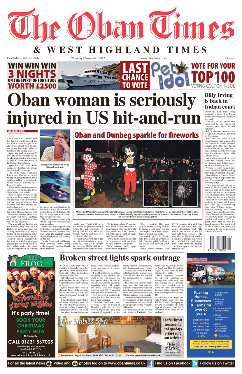 The Oban Times & Lochaber Times Preview Pages