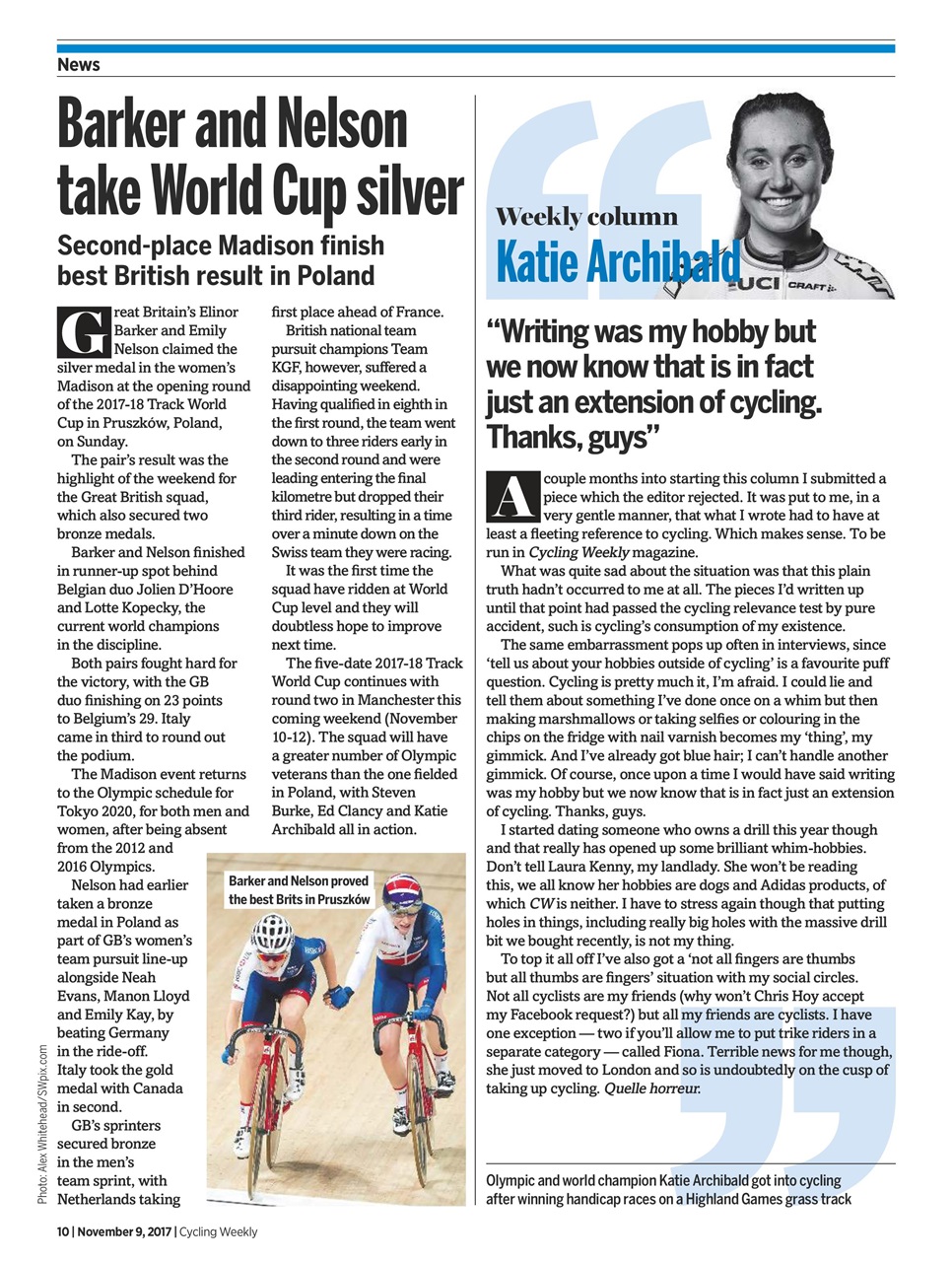 Cycling Weekly Preview Pages