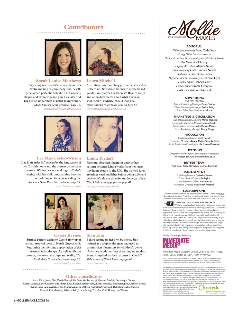 Mollie magazine Preview Pages