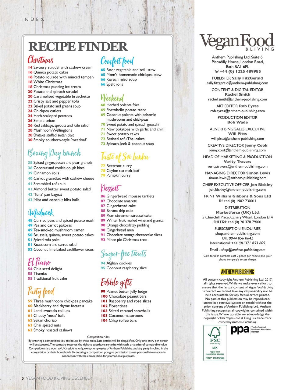 Vegan Food & Living Magazine Preview Pages