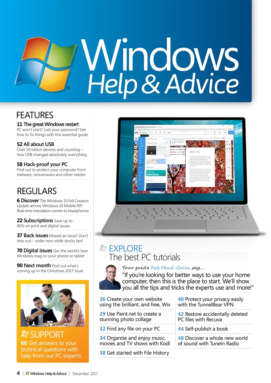 Windows Help & Advice Preview Pages