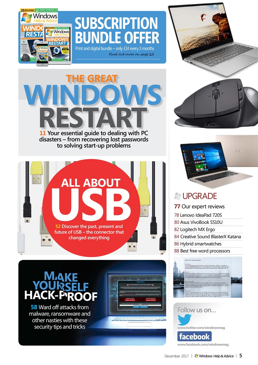 Windows Help & Advice Preview Pages