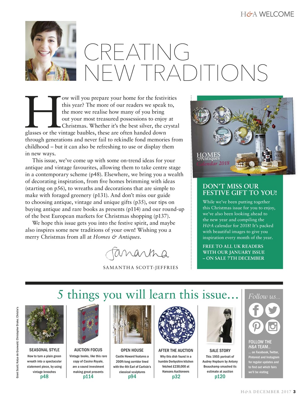 Homes & Antiques Magazine Preview Pages
