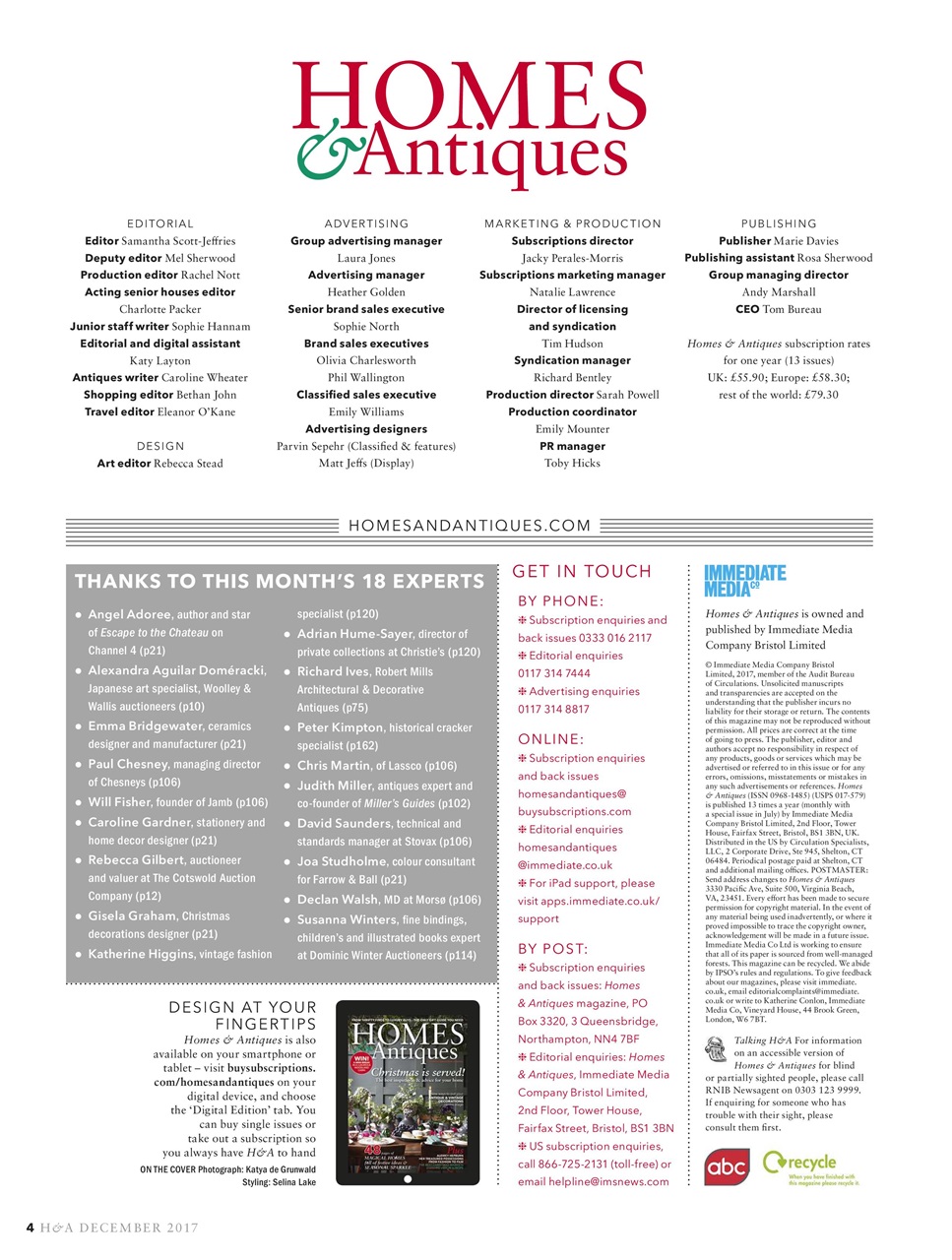 Homes & Antiques Magazine Preview Pages