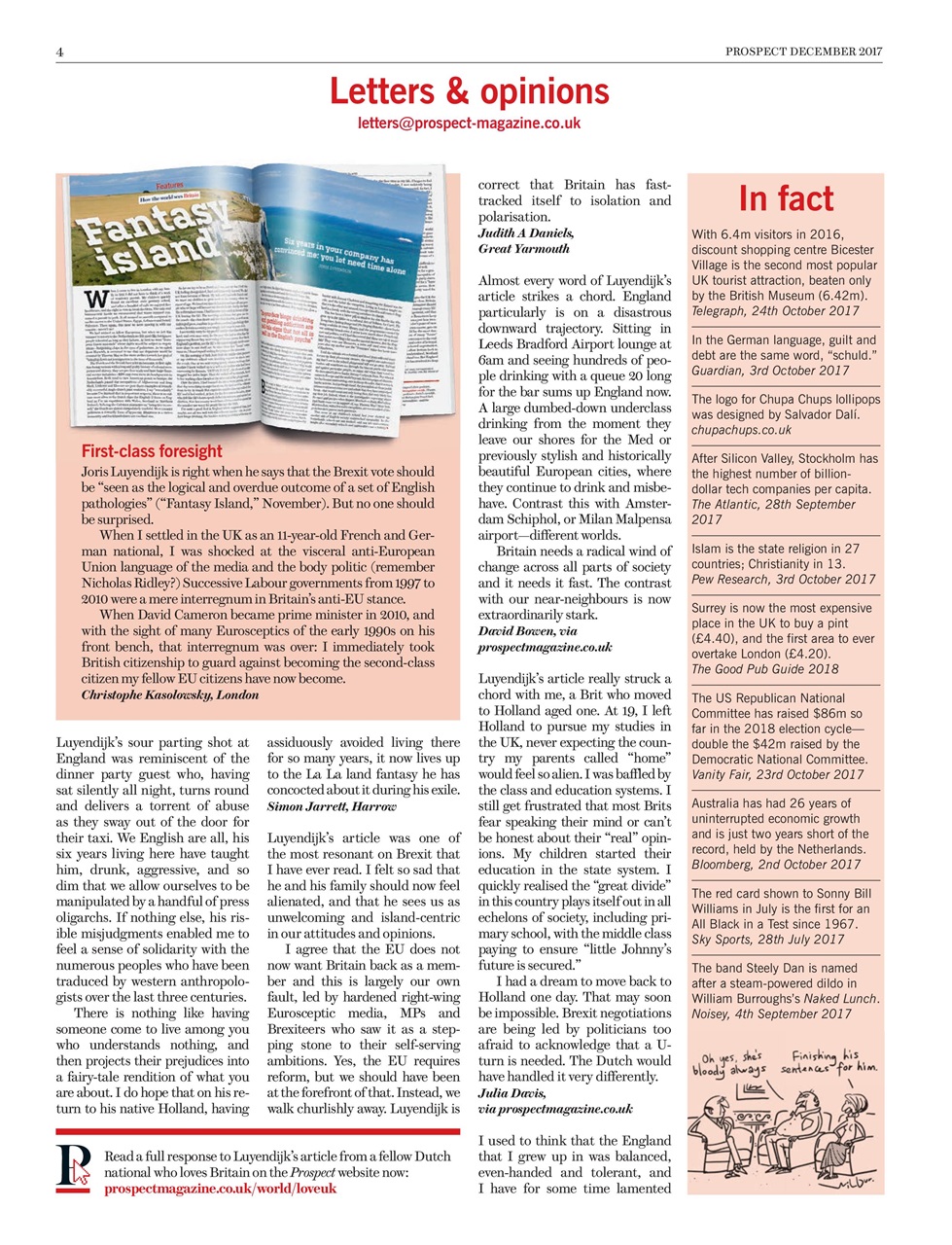 Prospect Magazine Preview Pages