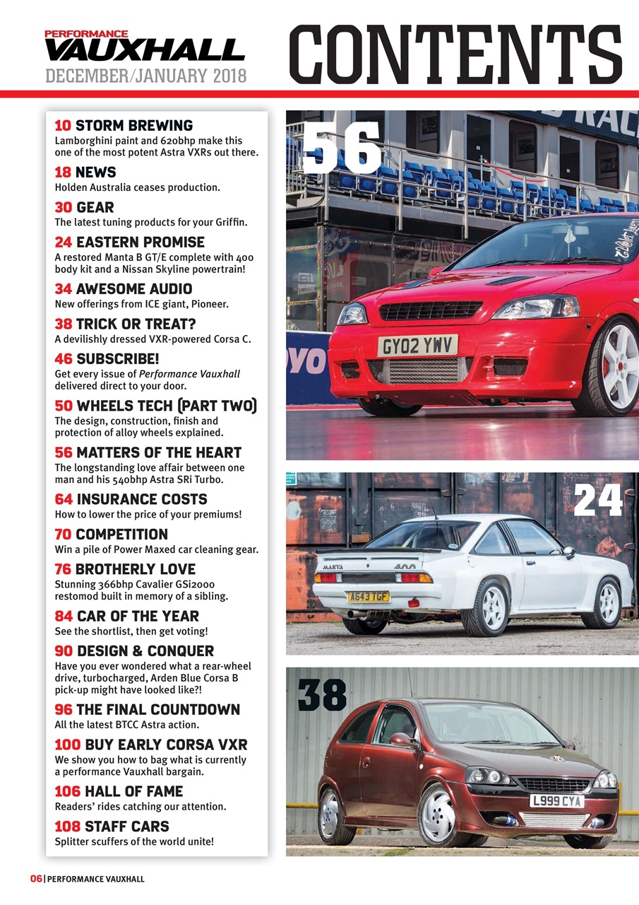 Performance Vauxhall Preview Pages