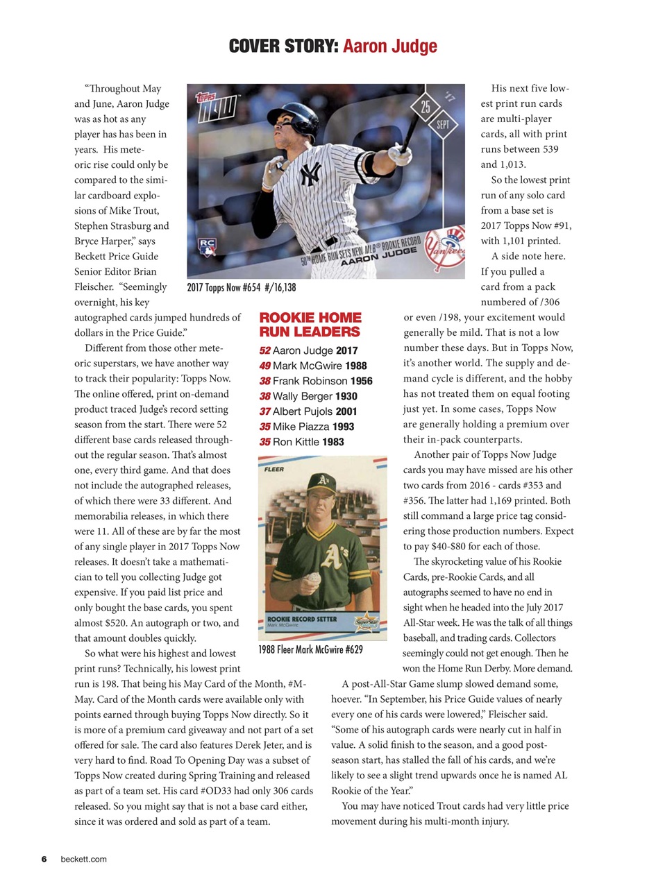 Beckett Baseball Magazine Preview Pages