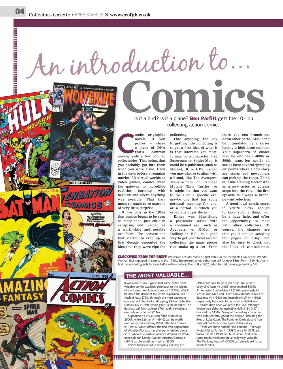 Collectors Gazette Preview Pages