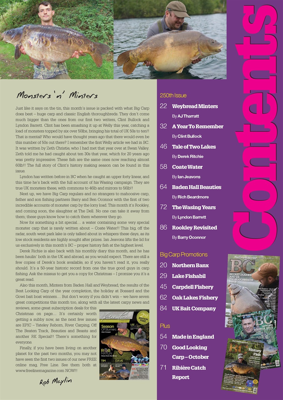 Big Carp Magazine Preview Pages
