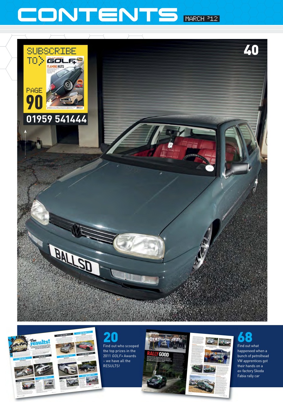 Volkswagen Golf + Preview Pages