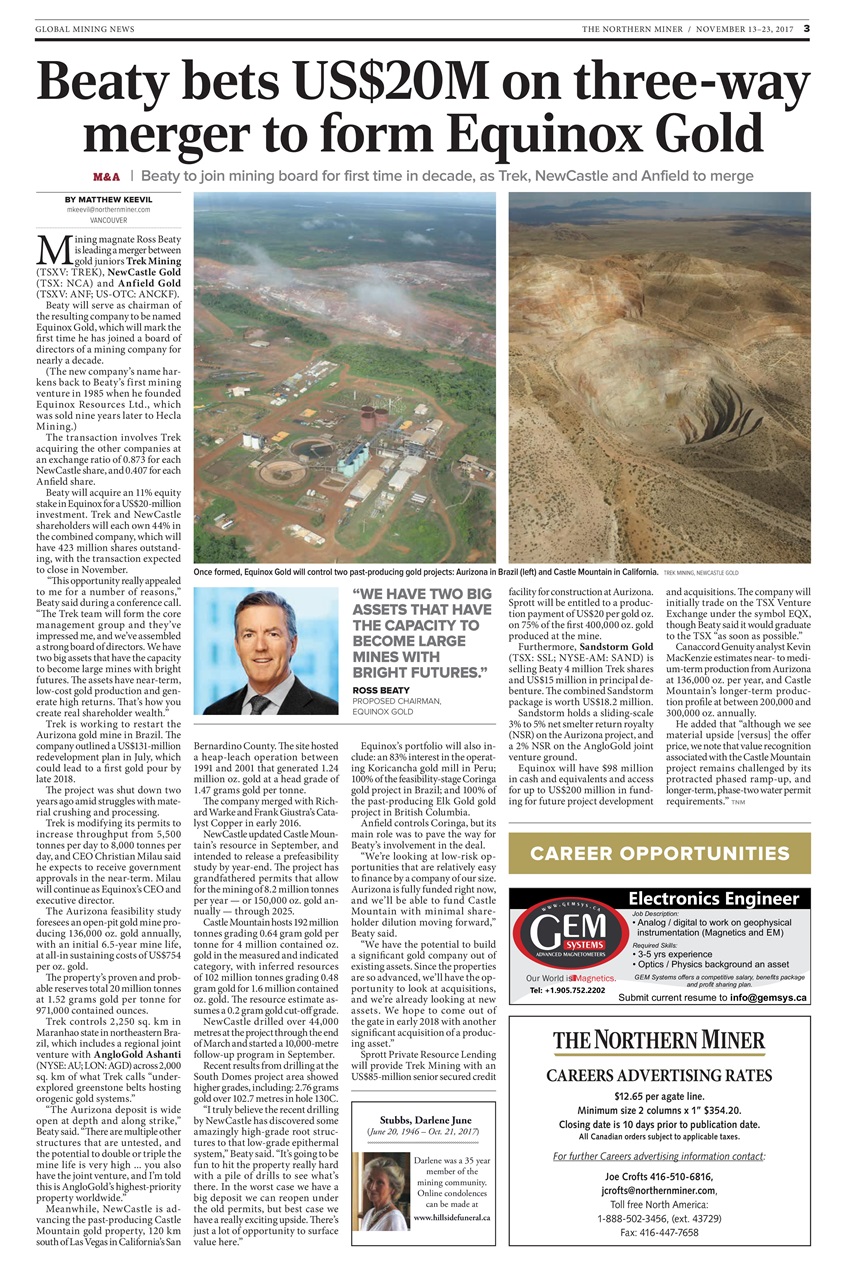 The Northern Miner Preview Pages