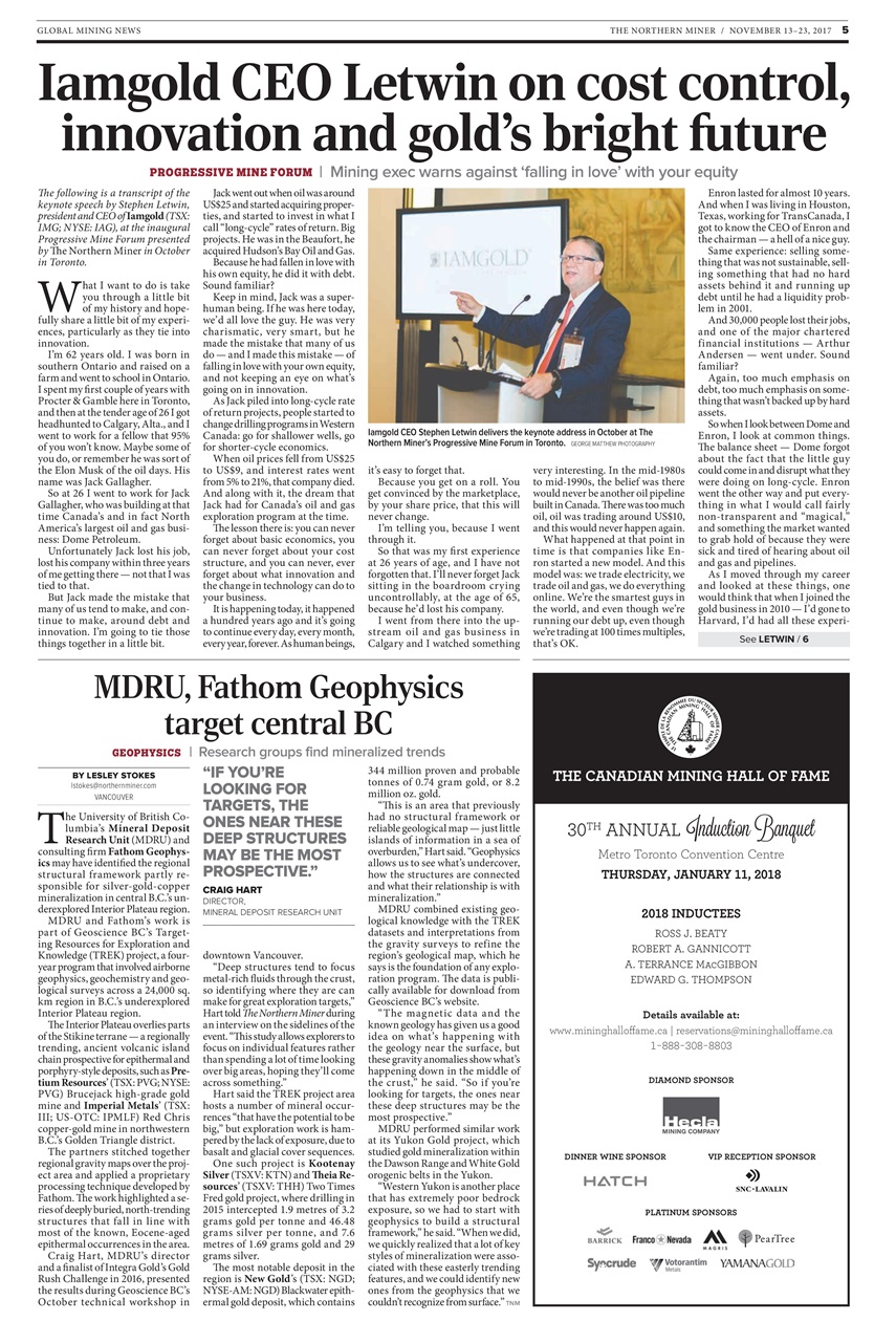 The Northern Miner Preview Pages