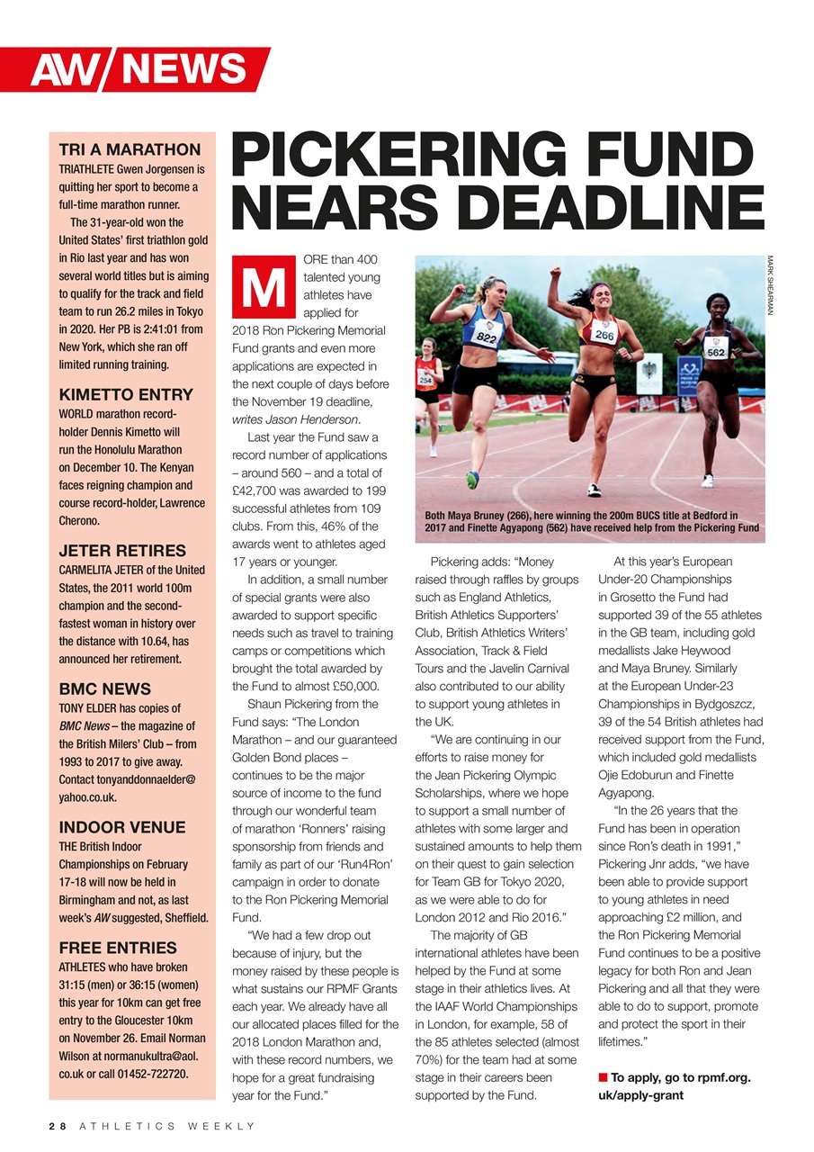 AW – Athletics Weekly Magazine Preview Pages