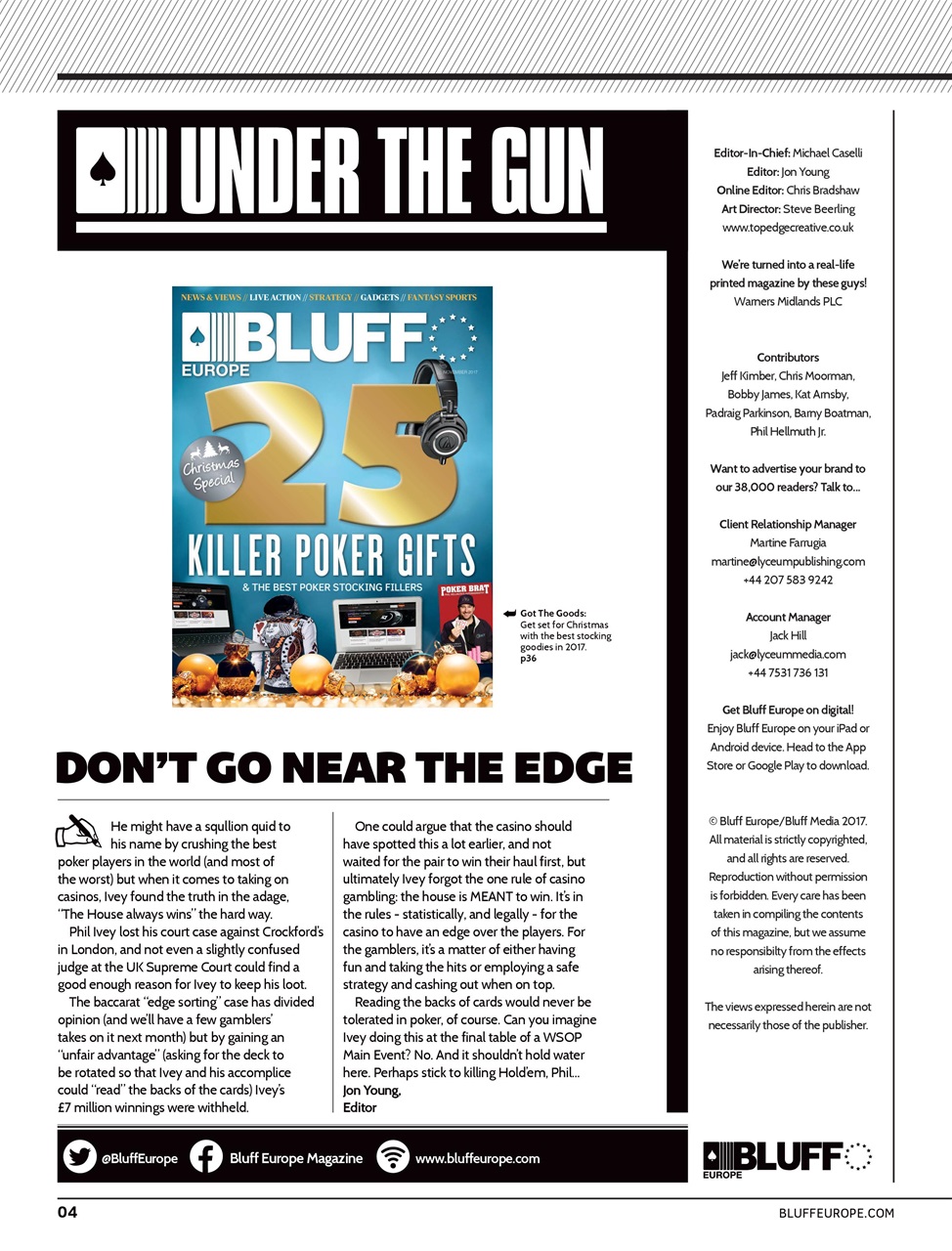 Bluff Europe Preview Pages