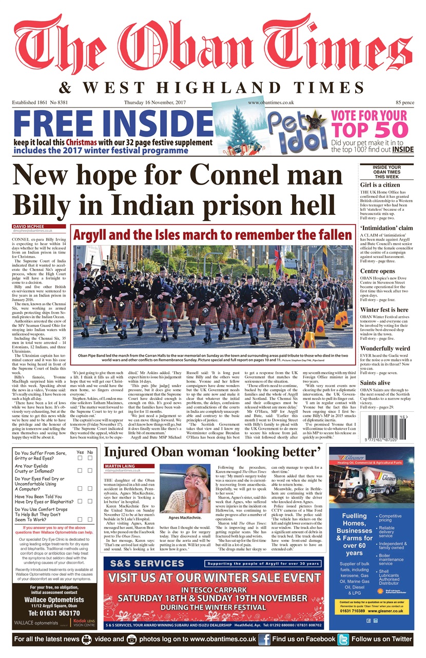 The Oban Times & Lochaber Times Preview Pages