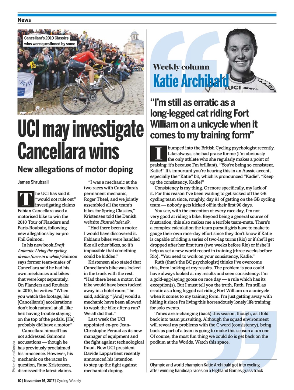 Cycling Weekly Preview Pages