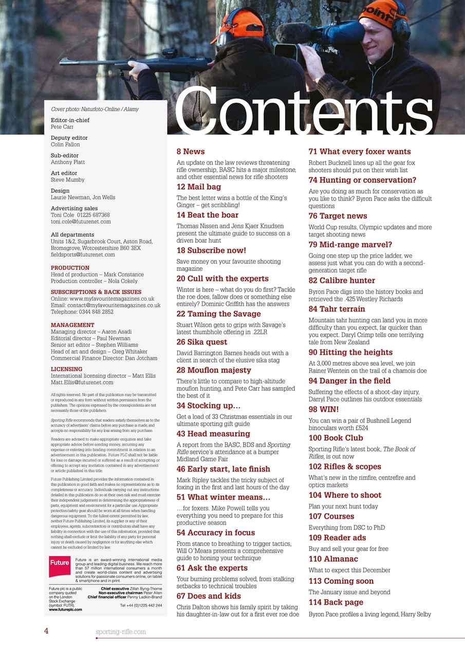 Sporting Rifle Preview Pages