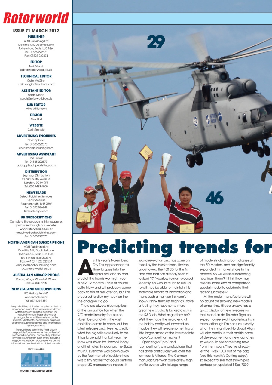 Radio Control Rotor World Preview Pages