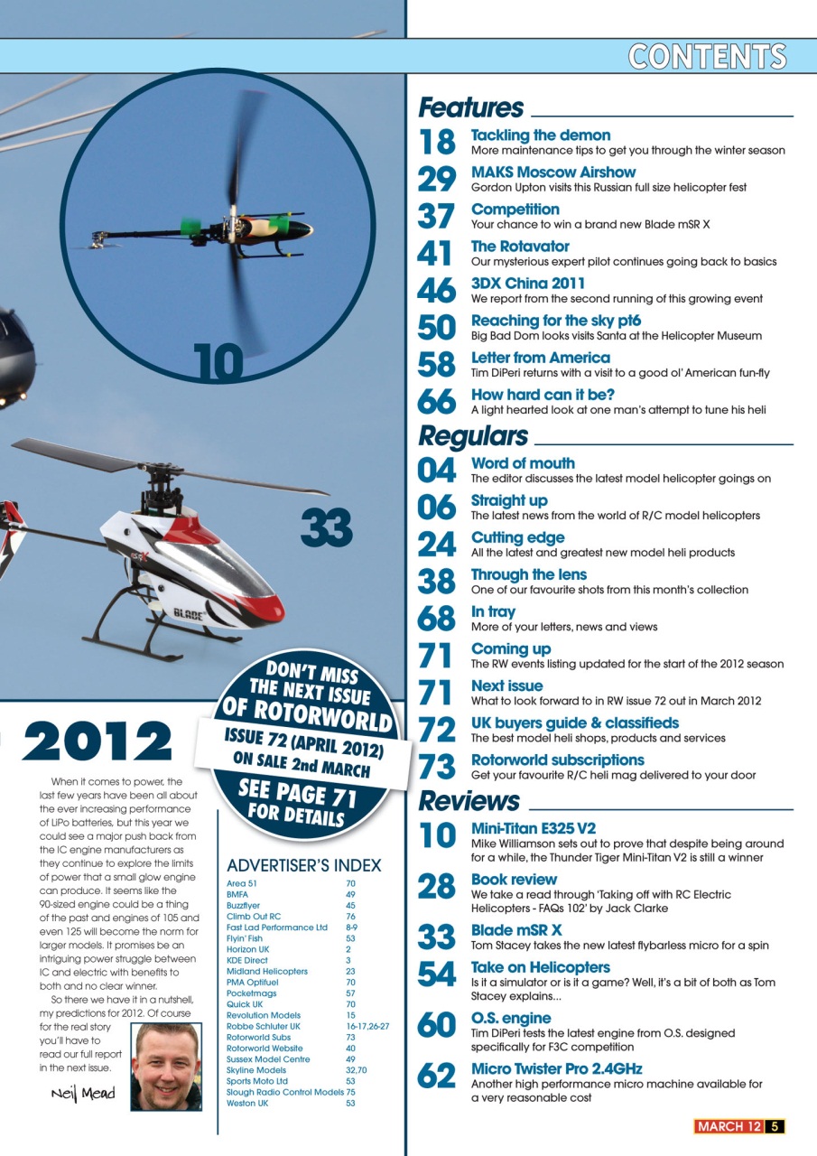 Radio Control Rotor World Preview Pages