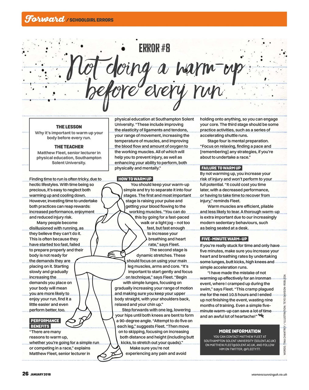 Women’s Running Preview Pages