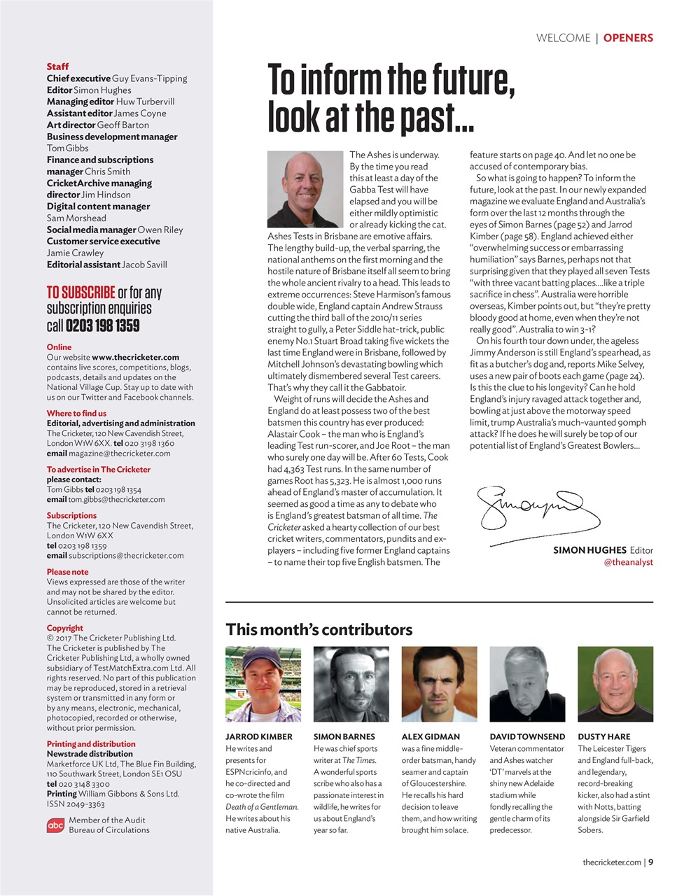 The Cricketer Magazine Preview Pages