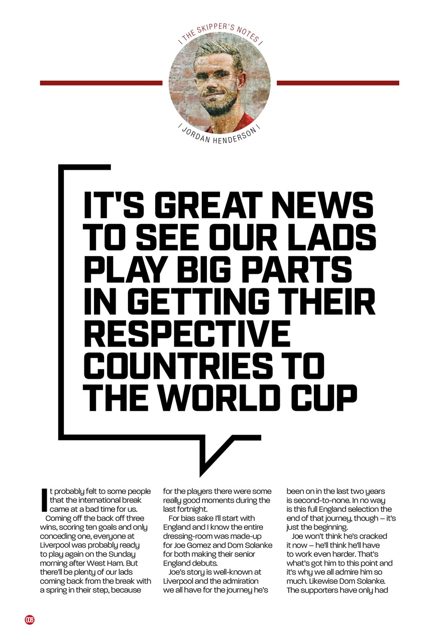 Liverpool FC Programmes Preview Pages