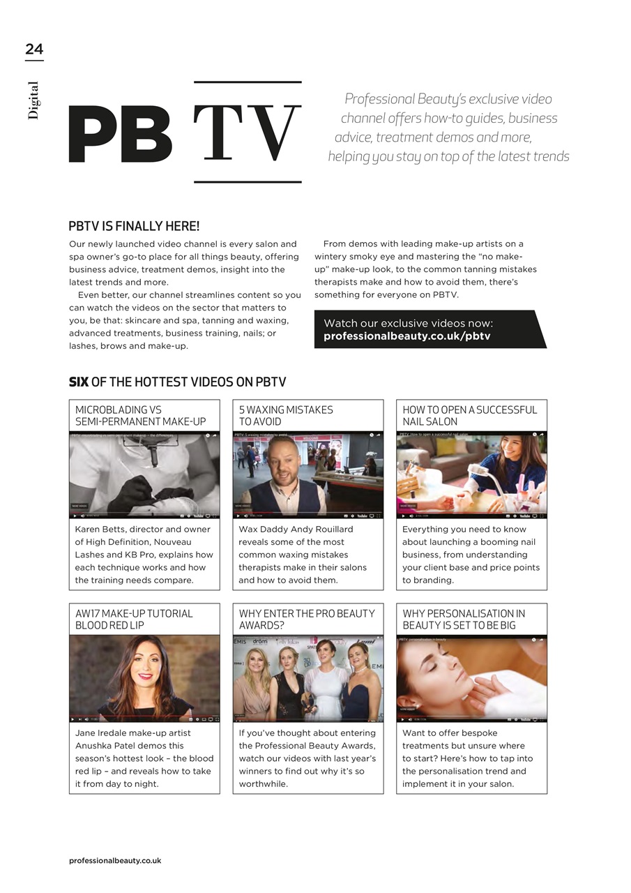 Professional Beauty Preview Pages