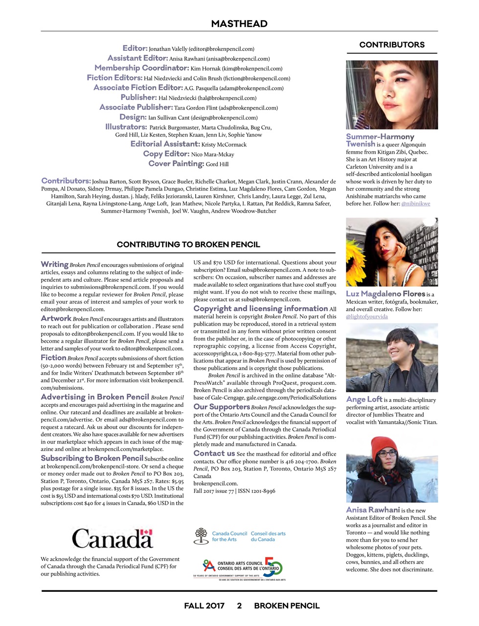 Broken Pencil Preview Pages