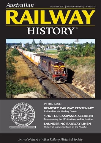 Australian Railway History issue November 2017