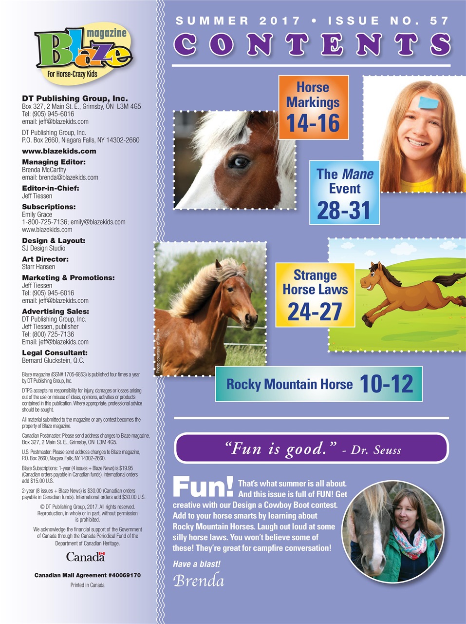 Blaze Magazine For Horse Crazy Kids Preview Pages