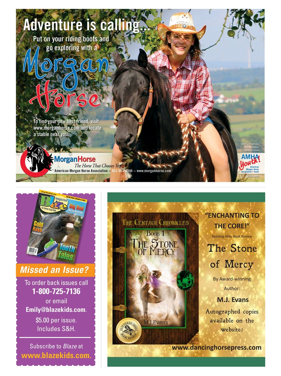 Blaze Magazine For Horse Crazy Kids Preview Pages