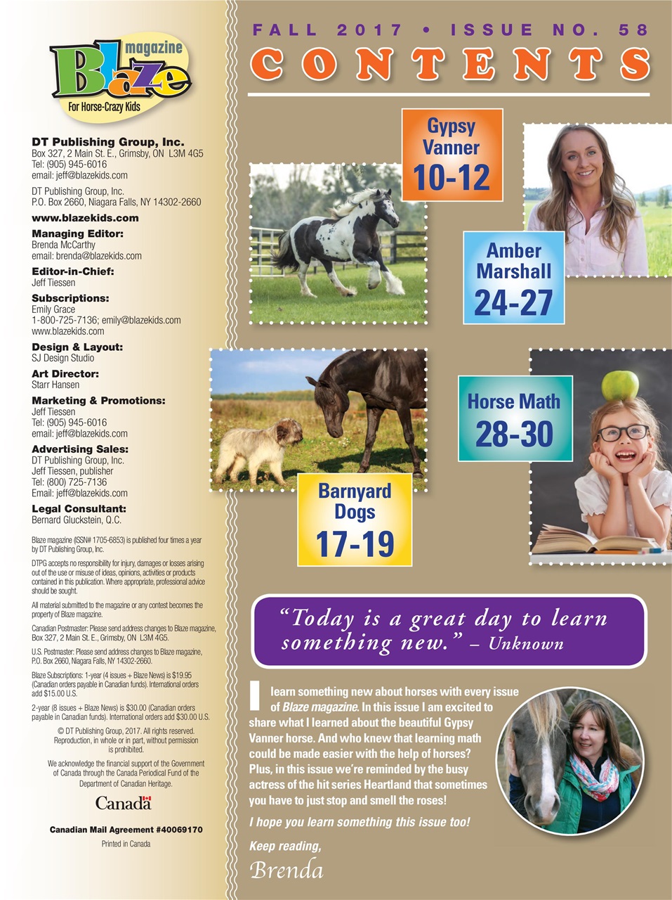 Blaze Magazine For Horse Crazy Kids Preview Pages