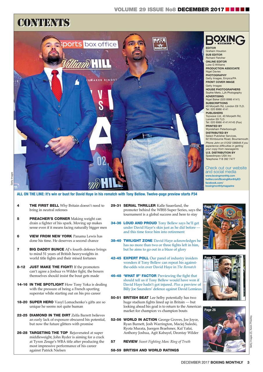 Boxing Monthly Preview Pages