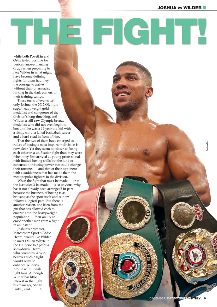 Boxing Monthly Preview Pages