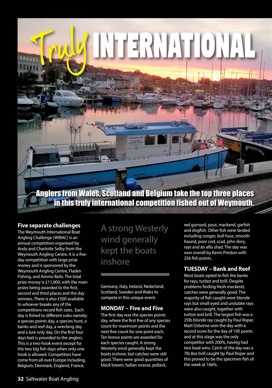 Saltwater Boat Angling Preview Pages