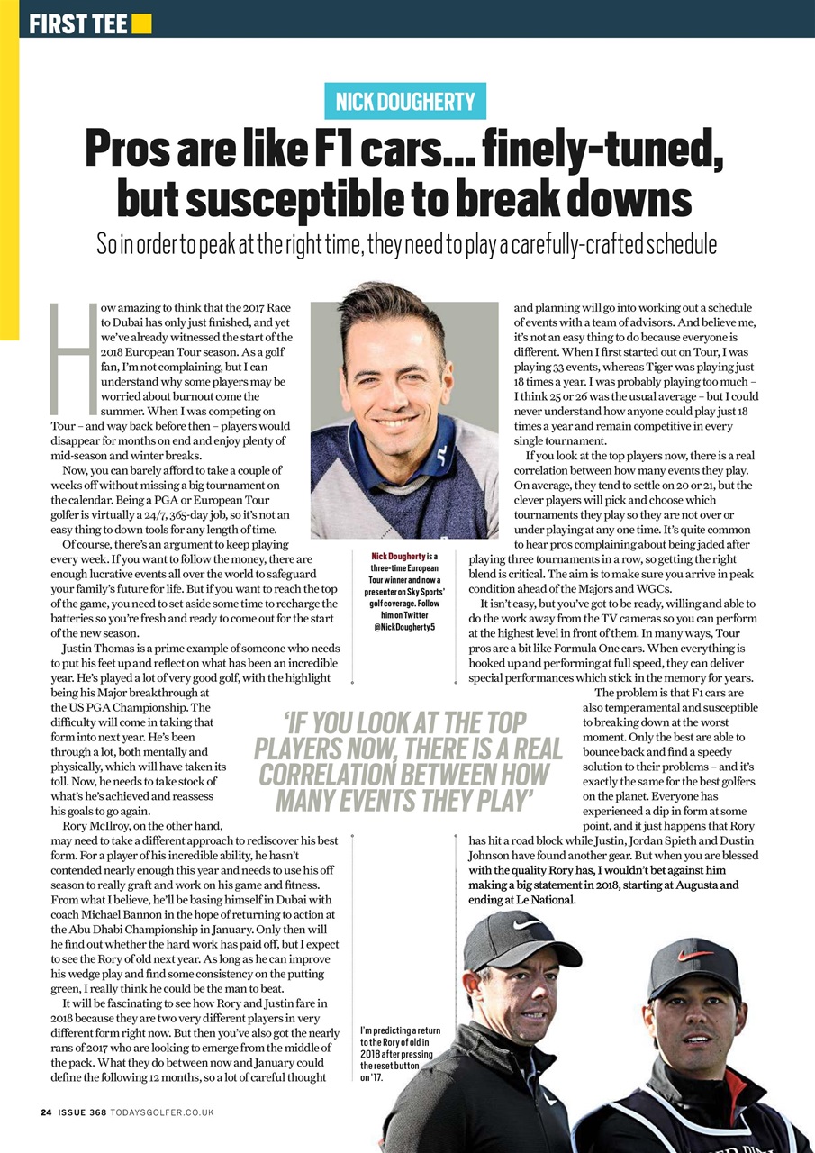 Today's Golfer Preview Pages