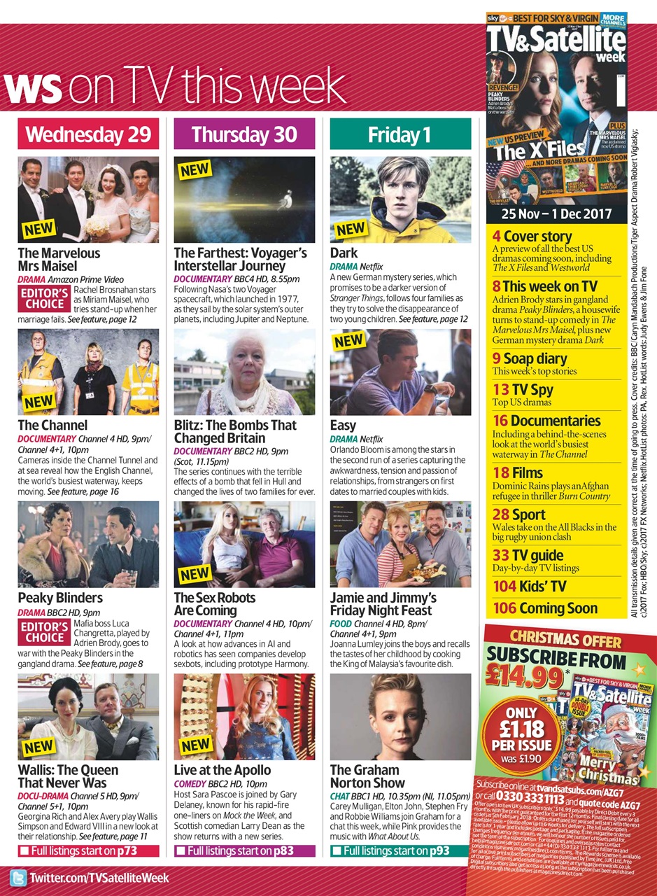 TV & Satellite Week Preview Pages