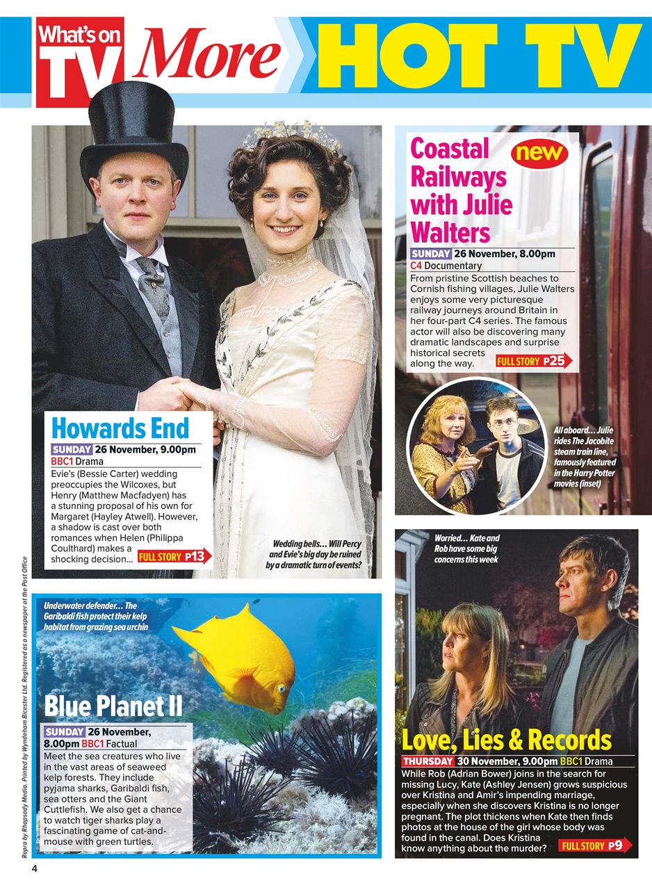 What's on TV Preview Pages