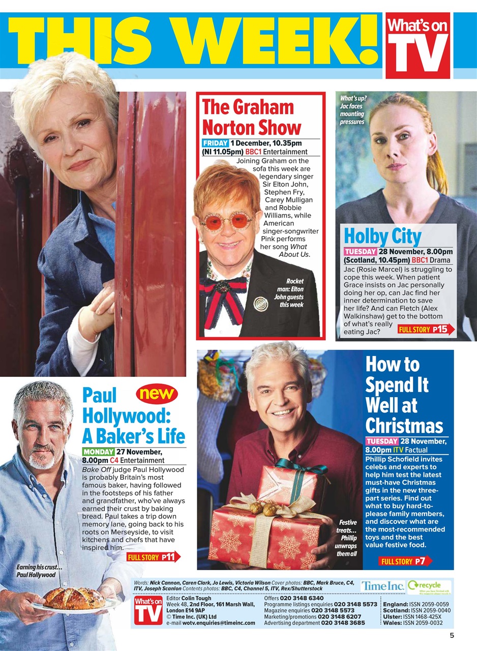 What's on TV Preview Pages