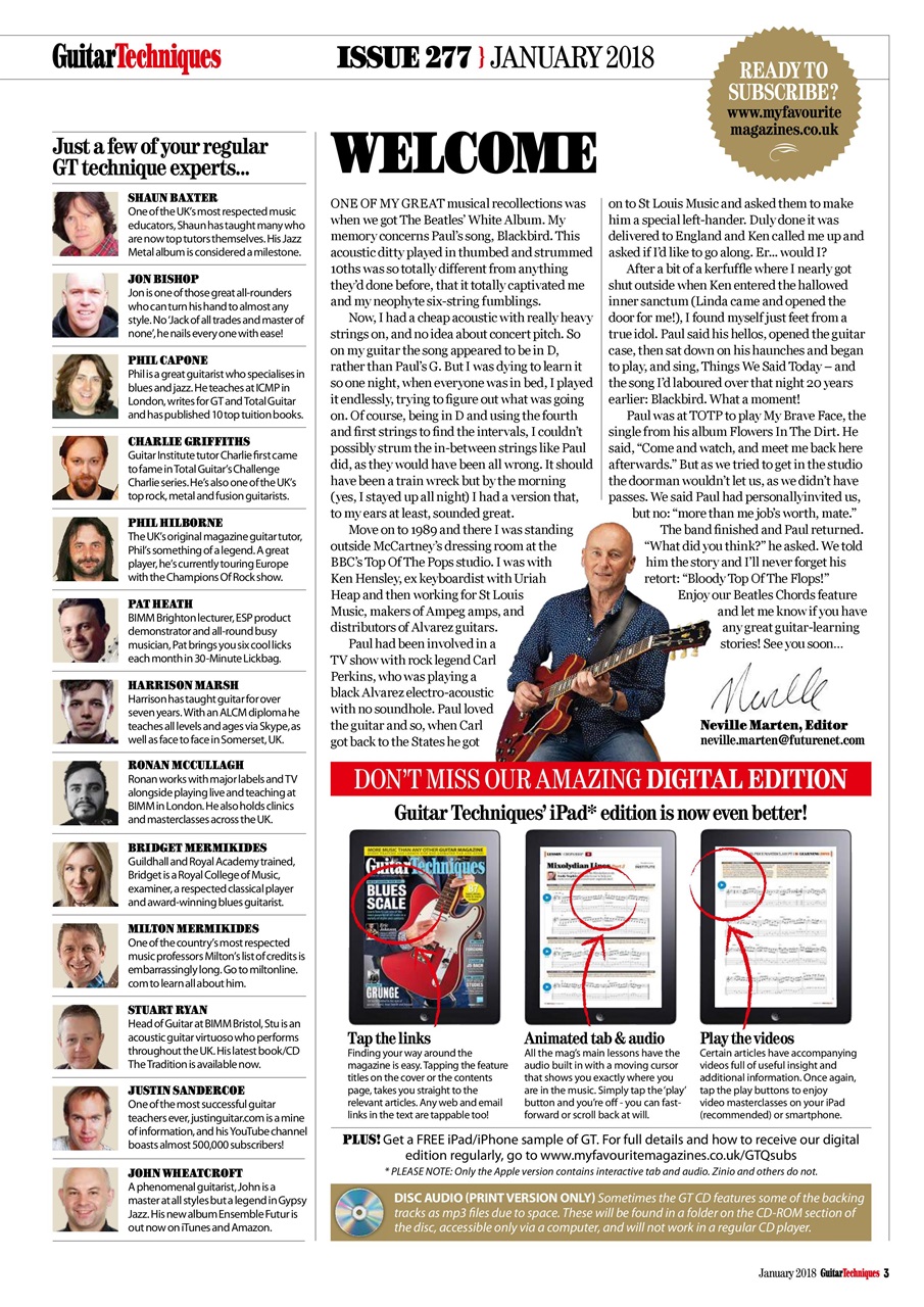 Guitar Techniques Preview Pages