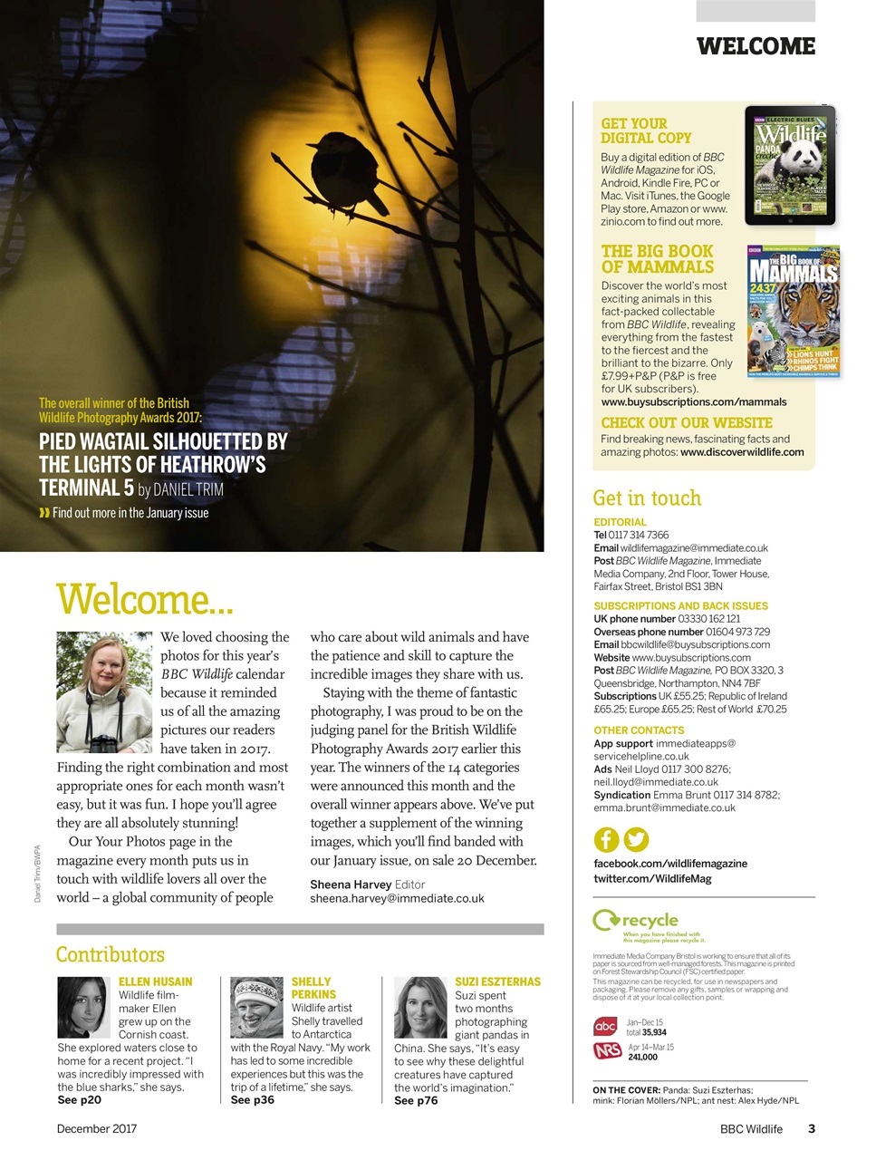 BBC Wildlife Magazine Preview Pages