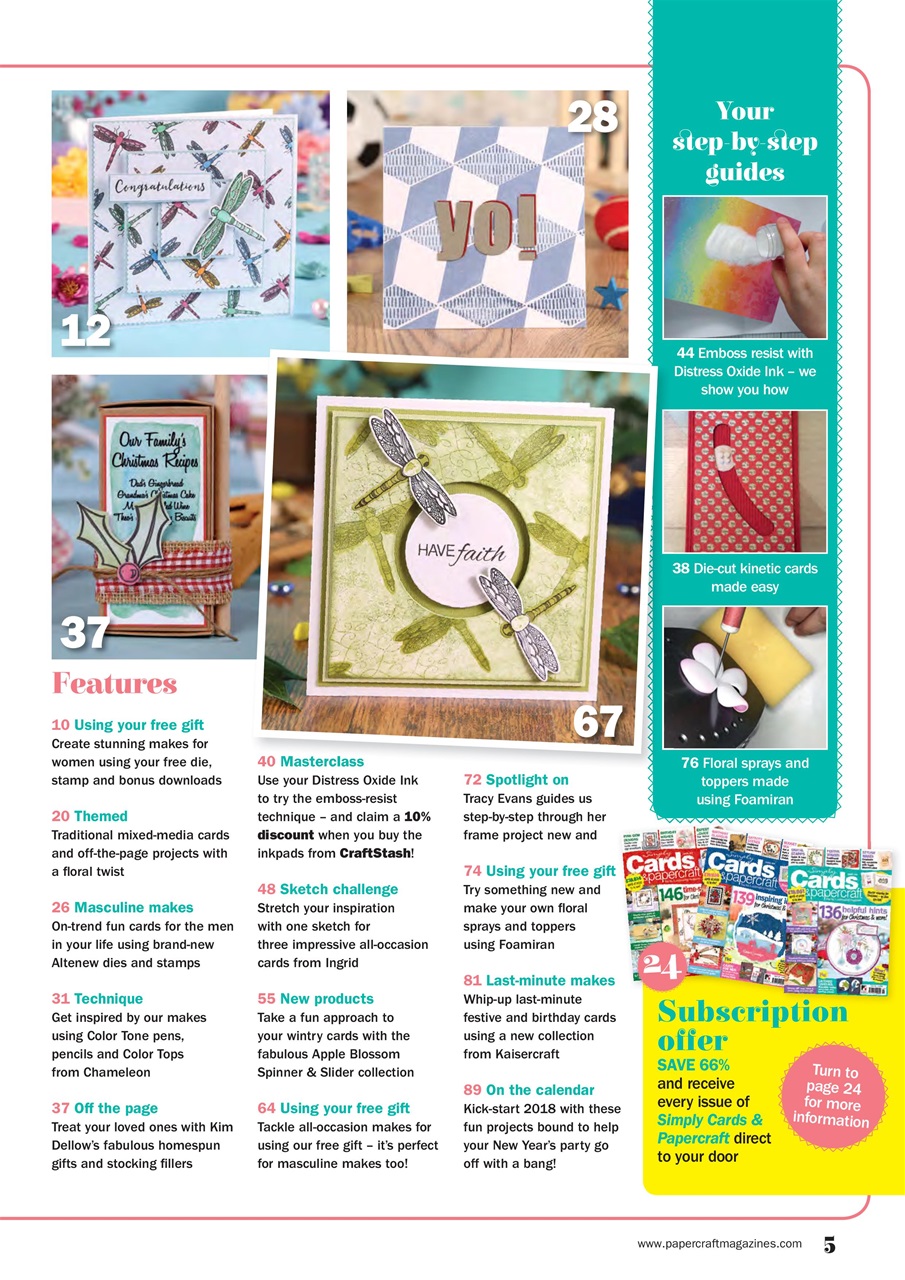 Simply Cards & Papercraft Preview Pages