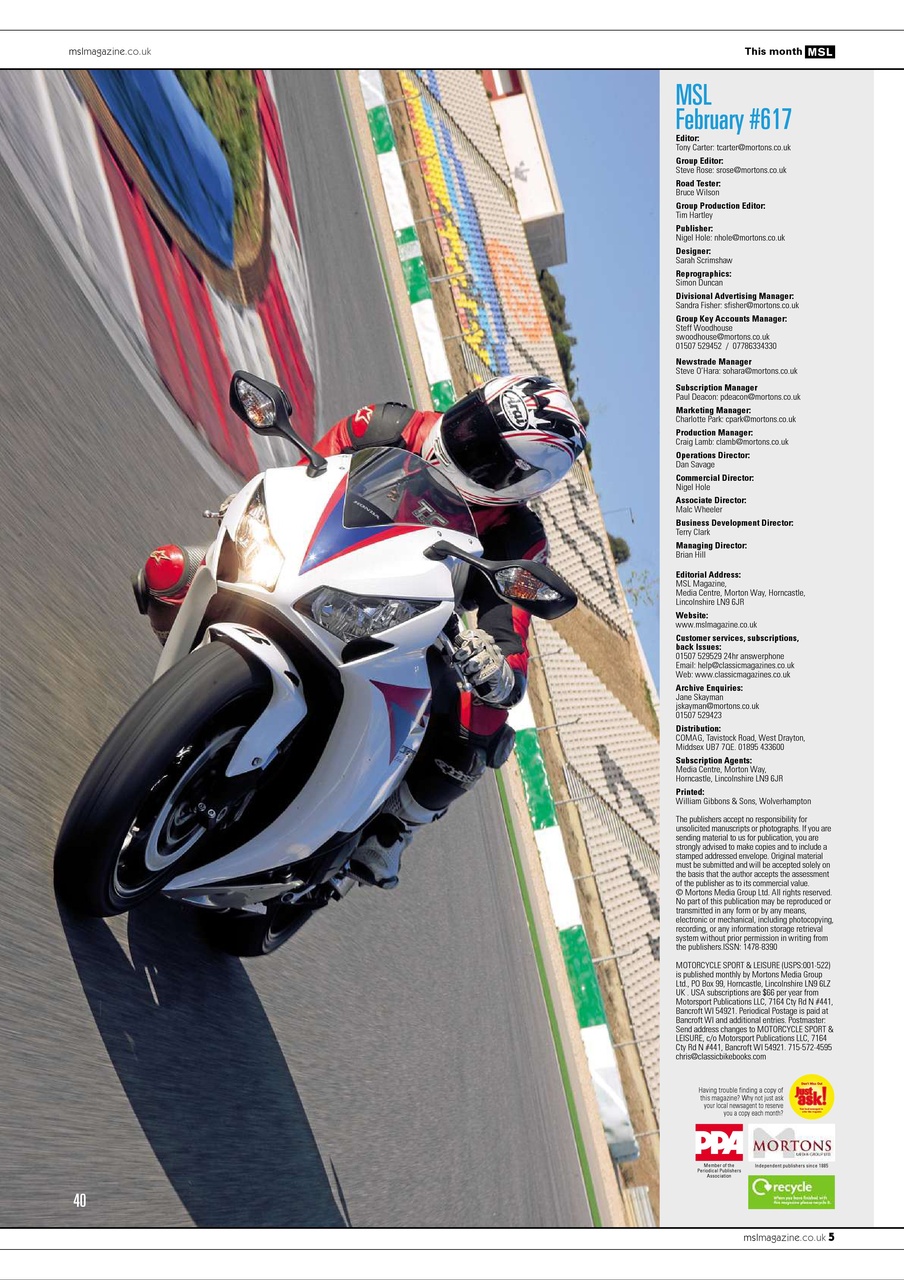Motorcycle Sport & Leisure Preview Pages